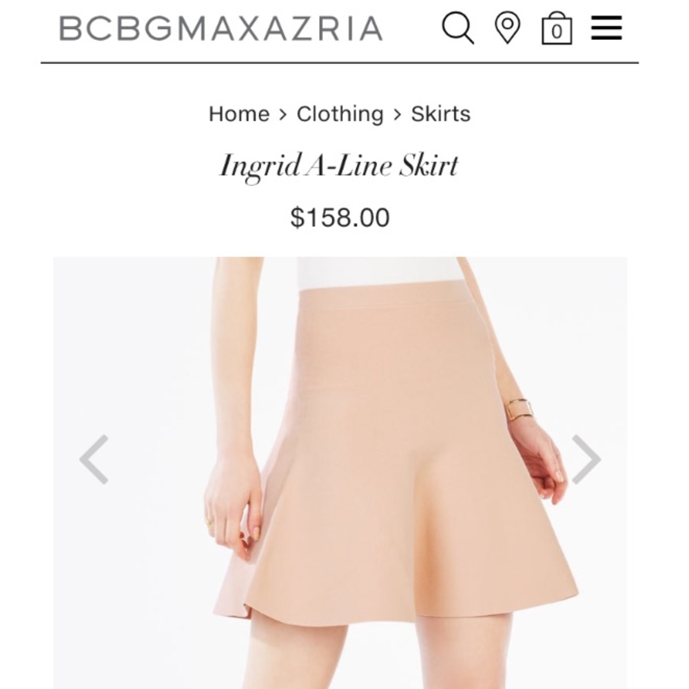 Adorable light pink BCBG MAX AZRIA mini skirt